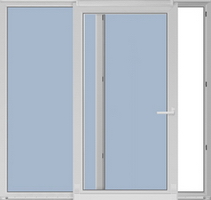 Дверь портальная Rehau с фурнитурой Siegenia PSK-160 Portal
